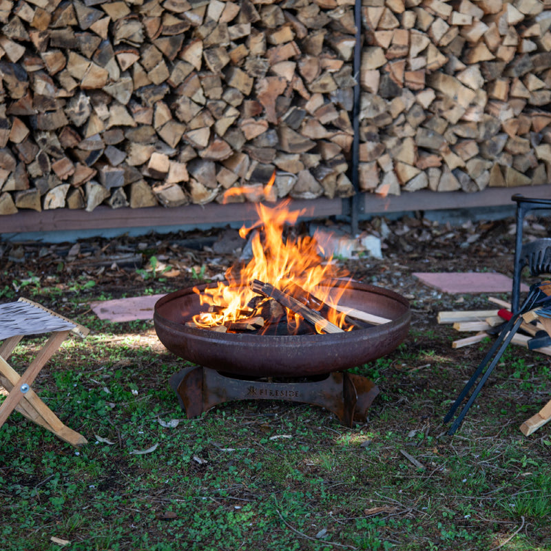 ファイヤーボウル φ65 ベースセット FIRESIDE アウトドアグリル ファイヤープレース BBQ 焚き火台 (ポータブルグリル選択可能)