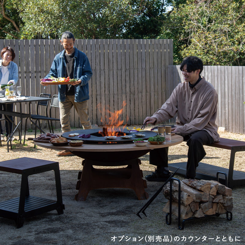 ファイヤーボウル φ90 Middleセット FIRESIDE アウトドアグリル ファイヤープレース BBQ 焚き火台