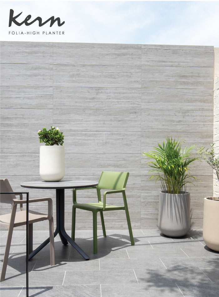 プランター屋外/屋内KERNFOLIAHIGHフォリアハイ直径27cmラウンドシリンダー丸型ファイバーグラスGFRP高品質耐候植木鉢鉢植え室内鉢カバーポット底穴モダンデザインガーデニング観葉植物テラスバルコニーカフェ店舗オフィス
