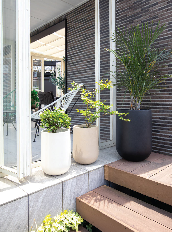プランター屋外/屋内KERNFOLIAHIGHフォリアハイ直径39cmラウンドシリンダー丸型ファイバーグラスGFRP大型高品質耐候植木鉢鉢植え室内鉢カバーポット底穴モダンデザインガーデニング観葉植物テラスバルコニーカフェ店舗オフィス