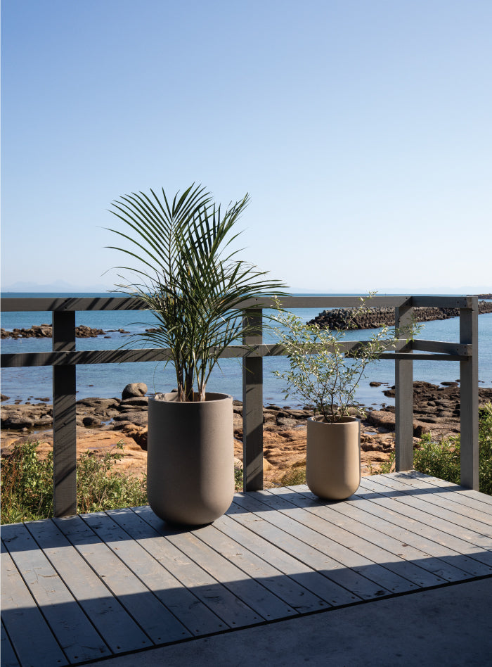 プランター屋外/屋内KERNFOLIAHIGHフォリアハイ直径39cmラウンドシリンダー丸型ファイバーグラスGFRP大型高品質耐候植木鉢鉢植え室内鉢カバーポット底穴モダンデザインガーデニング観葉植物テラスバルコニーカフェ店舗オフィス