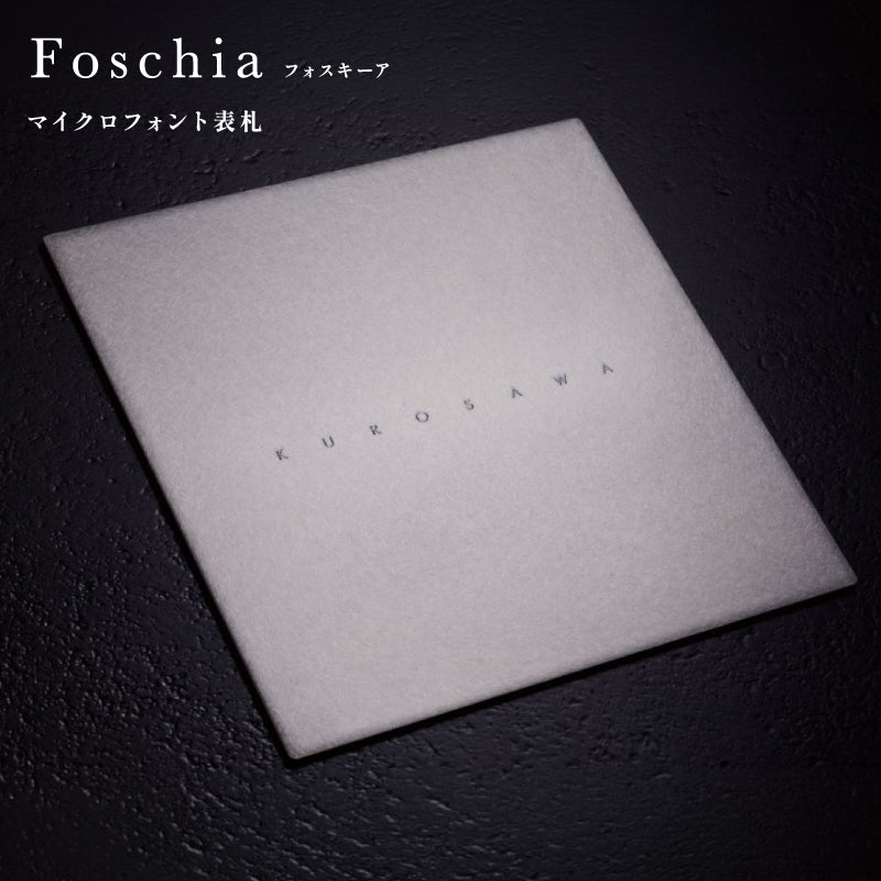フォスキーア Foschia 表札 サイン マイクロフォント IELOGO プライバシー 見せない表札 イエロゴ