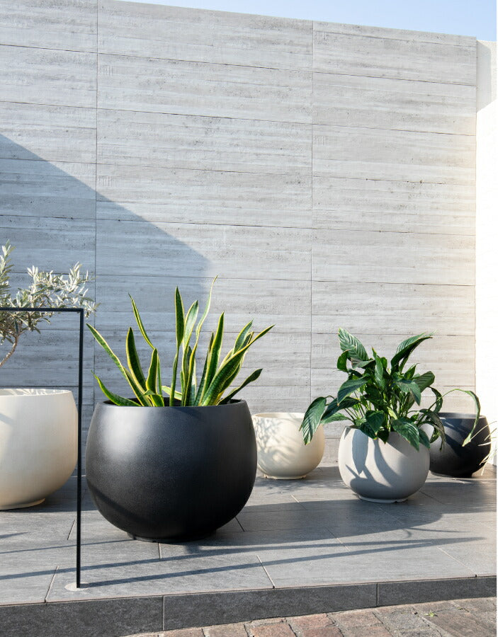 プランター屋外/屋内KERNPATERAパテラ幅40cmラウンドボウル丸型ファイバーグラスGFRP高品質耐候植木鉢鉢植え大型室内鉢カバーポット底穴モダンデザインガーデニング観葉植物テラスバルコニーカフェ店舗オフィス