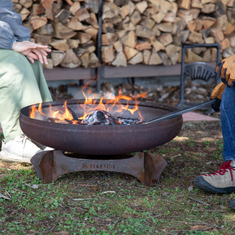ファイヤーボウル φ65 ベースセット FIRESIDE アウトドアグリル ファイヤープレース BBQ 焚き火台 (ポータブルグリル選択可能）