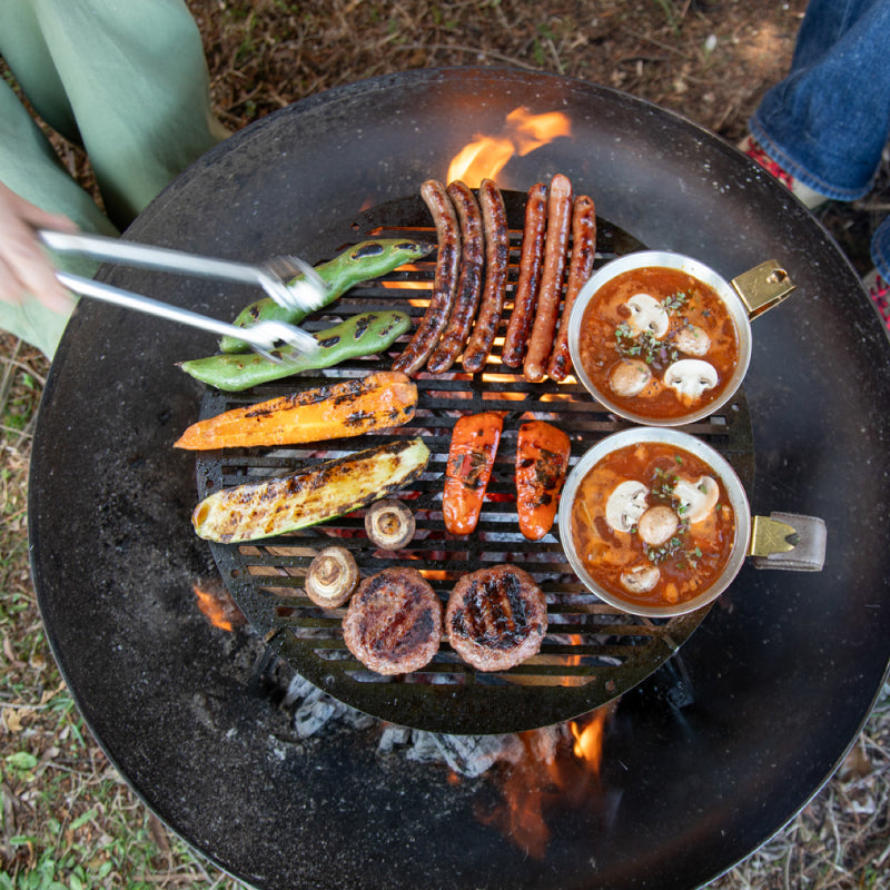 ファイヤーボウル φ65 ベースセット FIRESIDE アウトドアグリル ファイヤープレース BBQ 焚き火台 (ポータブルグリル選択可能）