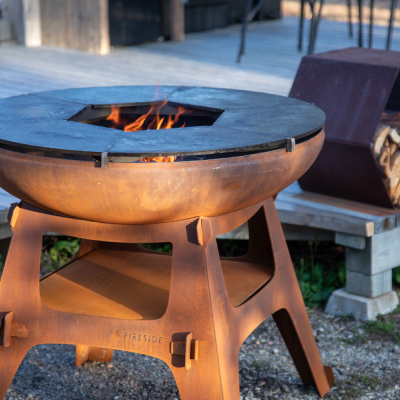 ファイヤーボウル φ90 Highセット FIRESIDE アウトドアグリル ファイヤープレース BBQ 焚き火台