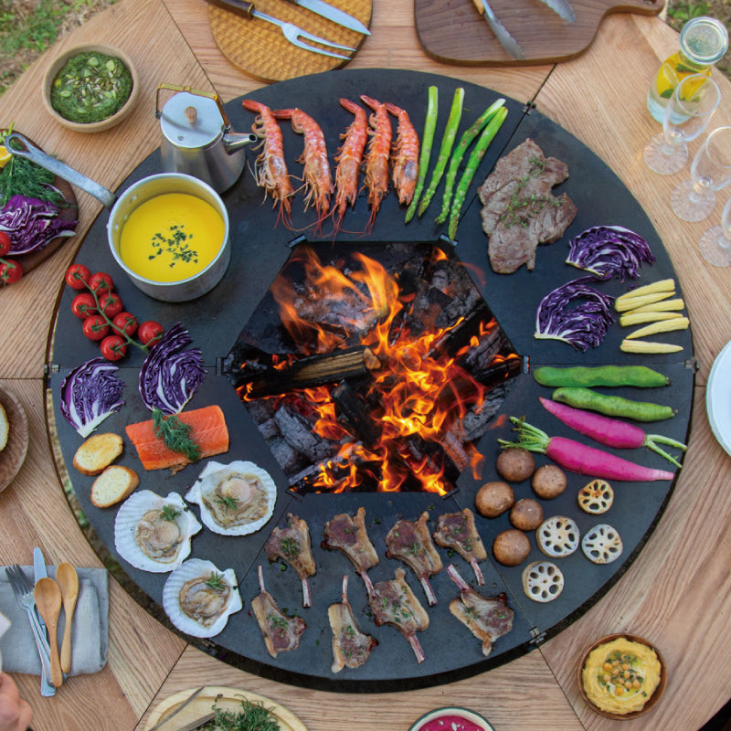 ファイヤーボウル φ90 Middleセット FIRESIDE アウトドアグリル ファイヤープレース BBQ 焚き火台 クッキング ファイヤーサイド